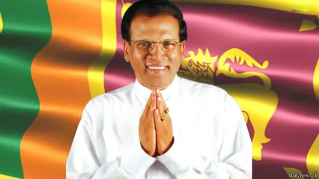 Presiden Sri Lanka Maithripala Sirisena mengancam akan memveto Rajapaksa.