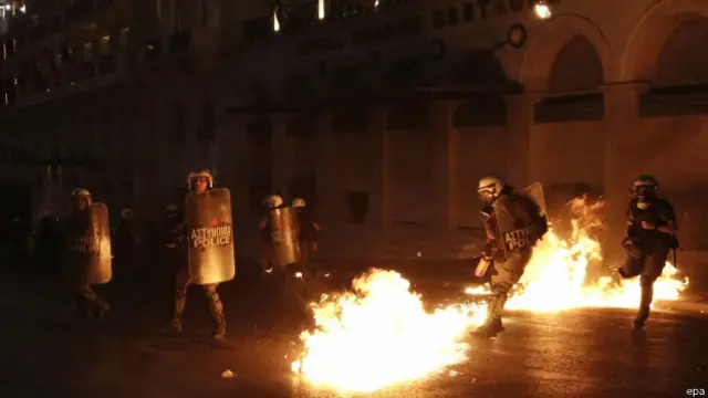 Протесты в Греции