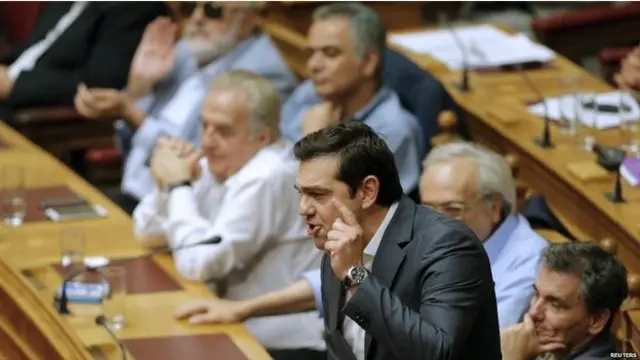 希腊总理齐普拉斯表示，他虽然不相信有关的方案，但仍呼吁议员们投票支持方案。