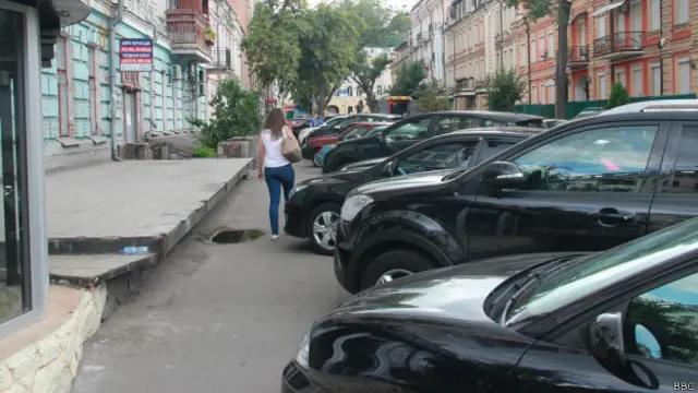 Парковка на тротуарі