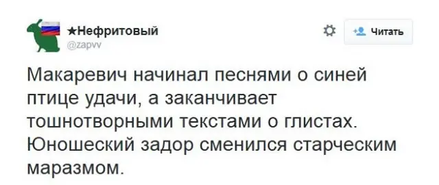 Пост в Твиттере