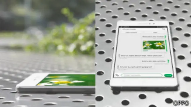 El Oppo R5 es otra de las estrellas de la delgadez en celulares.