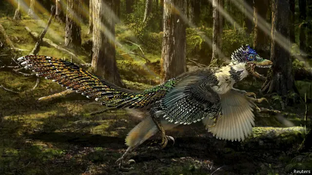 صورة افتراضية للديناصور حسب مقاييس الحفرية المكتشفة