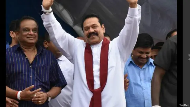 श्रीलंका के पूर्व राष्ट्रपति महिंदा राजपक्षे.