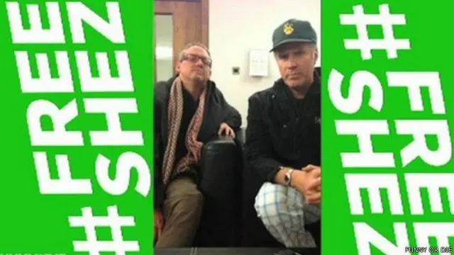 قضية شيز حظيت باهتمام كبير وأعلن الممثل الأمريكي ويل فيريل تضامنه معه وشارك في حملة للإفراج عنه