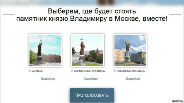 голосование на сайте