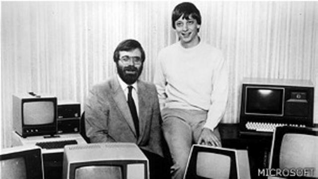 Los cofundadores de Microsoft, Paul Allen (izquierda) y Bill Gates. Foto cortesía de Microsoft. 