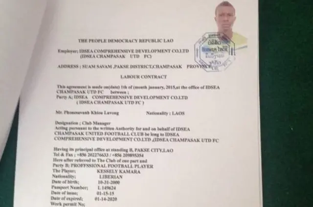 Kesselly Kamara menandatangani kontrak meski masih berusia 14 tahun