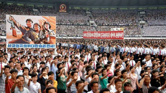 برگزاری تظاهرات ضد آمریکایی در کره شمالی رواج دارد