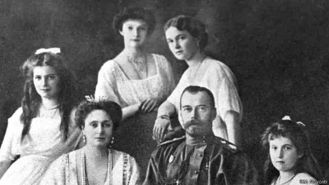 Sa hoàng Nikolai II, hoàng hậu và các con