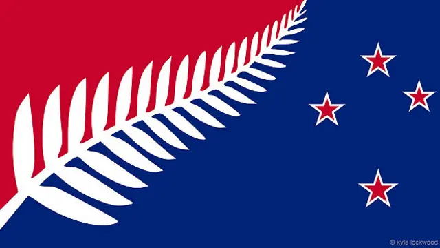 За цей варіант новозеландського прапору, розроблений Кайлом Локвудом, голосуватиме прем'єр-міністр країни