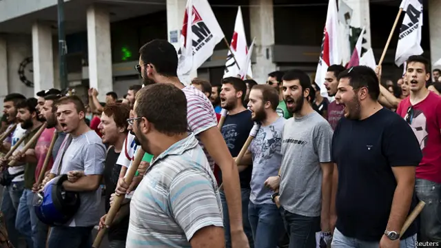 Демонстрация в центре Афин