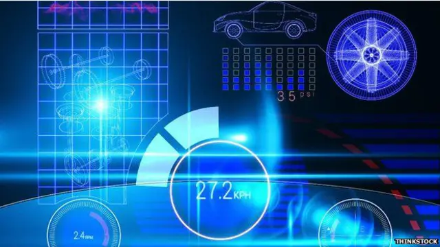 Ilustración de carro inteligente