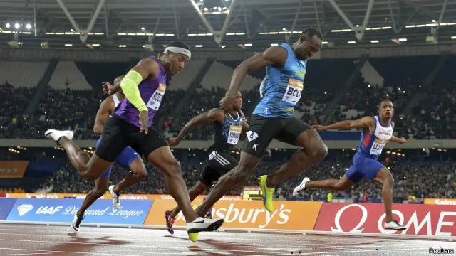 博爾特100米衝刺瞬間