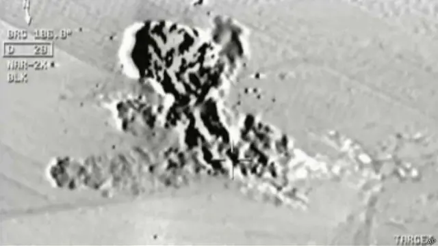 TSK tarafından yayınlanan videoda, F-16'ların vurduğu IŞİD hedefleri görülüyordu.