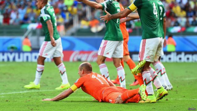 Partido México-Holanda en el Mundial de Brasil 