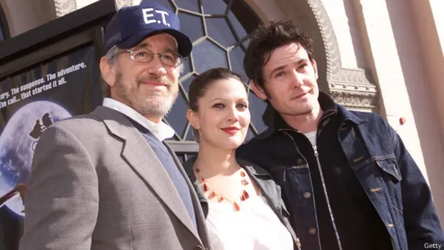 Steven Spielberg, Drew Barrymore y Henry Thomas