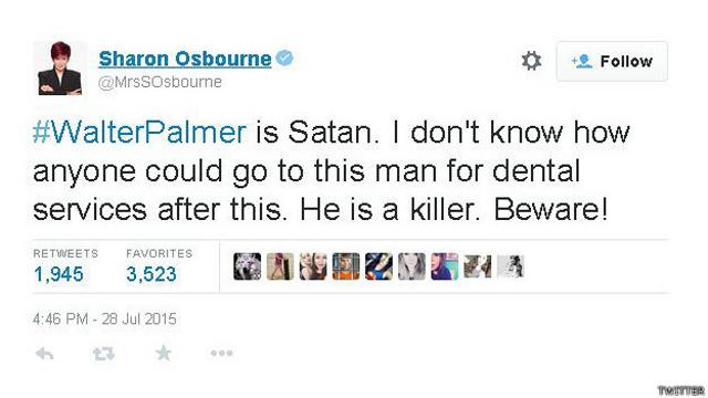 Sharon Osbourne chamou o dentista de "Satã"