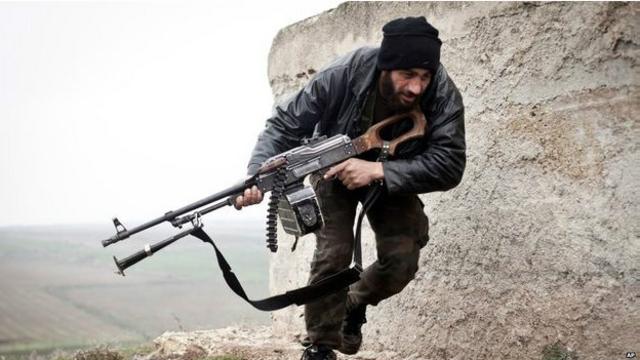 Сирийский повстанец в Аазазе