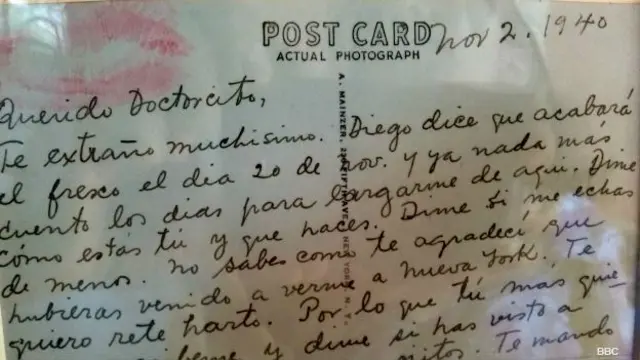 Carta de Frida Kahlo al médico Leo Eloesser. Foto: BBC