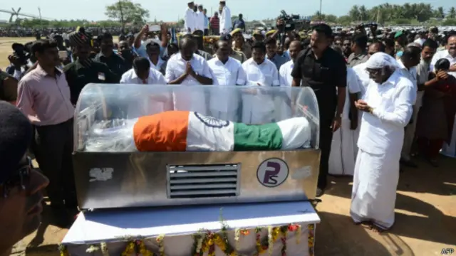 कलाम का अंतिम संस्कार