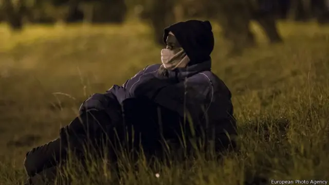 Мигрант в Кале