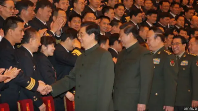 胡錦濤、習近平、郭伯雄、徐才厚