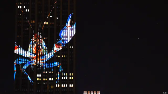 نیویارک کی ایمپائر سٹیٹ بلڈنگ پر تصویری نمائش