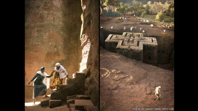 لی ہاروی کی ایک اور تصویر میں ایتھوپیا کے مقدس شہر لالیبلا میں واقع سینٹ جارج چرچ کو دیکھا جا سکتا ہے۔