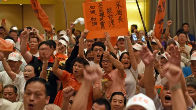 親民黨主席宋楚瑜的支持者