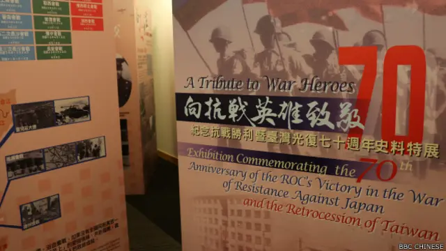 現場展出的抗戰資料。