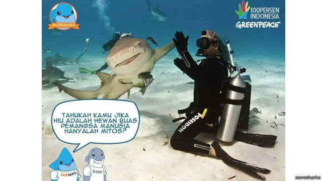 Gambaran film "Jaws" tentang hiu yang tidak utuh menyebabkan masyarakat lebih melihatnya sebagai binatang ganas ketimbang ancaman kepunahan hiu akibat ulah manusia.