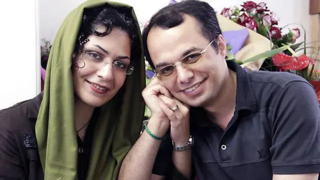 بهاره هدایت و همسرش امین احمدیان