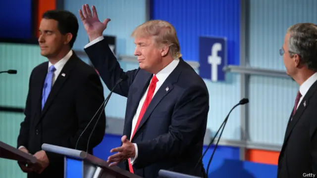 Donald Trump menolak minta maaf kepada istri dari kandidat presiden dari Partai Republik, Jeb Bush