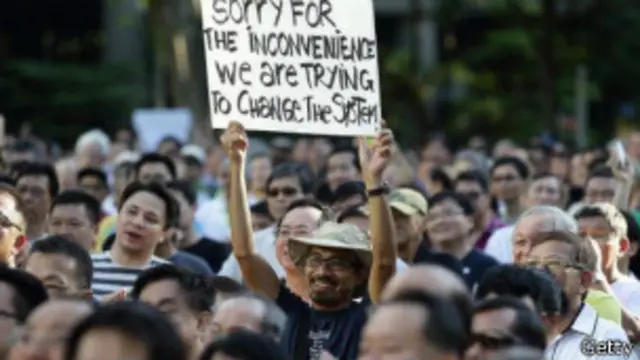 No todos están a gusto en Singapur.