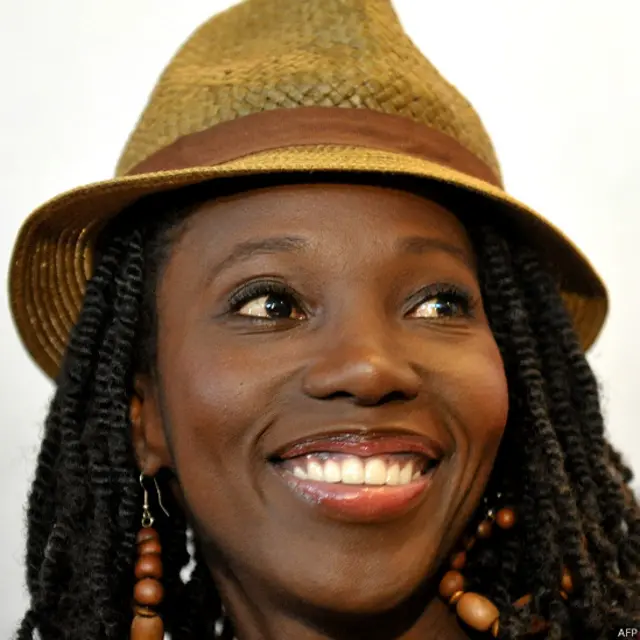 
Adama Amanda Ndiaye, le 12 juin 2012, à Dakar, pour le lancement de la 10e édition de la Dakar Fashion Week
