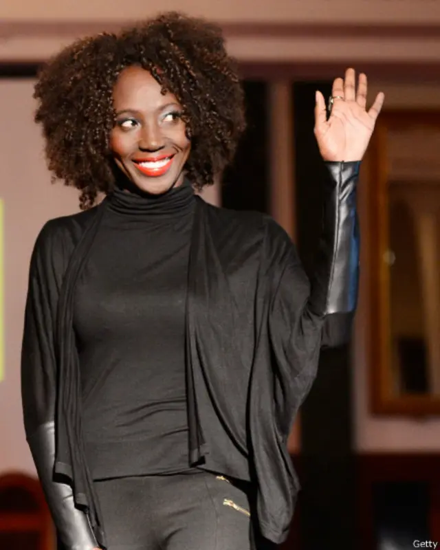 Adama Paris lors de la Mercedes-Benz Fashion Week de Berlin le 15 janvier 2013 