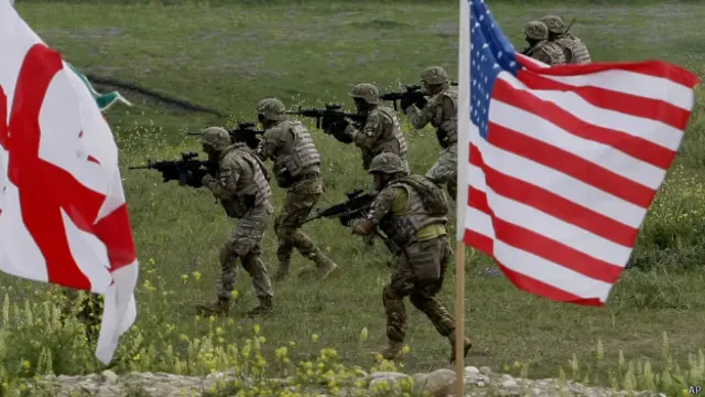 Совместные учения Грузии и НАТО на базе Вазиани