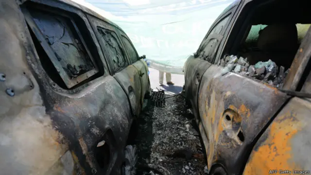 Спалені авта СММ ОБСЄ