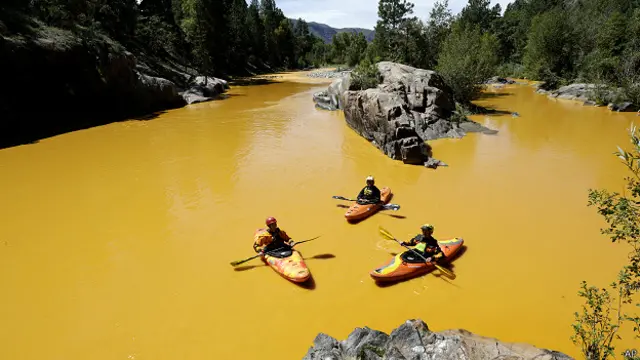 Air limbah yang mencemari Sungai Animas di Negara Bagian Colorado berasal dari sebuah tambang.