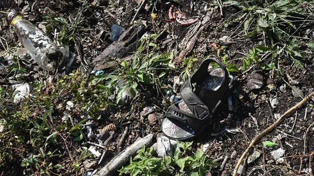 Calzado hallado en Iguala, Guerrero
