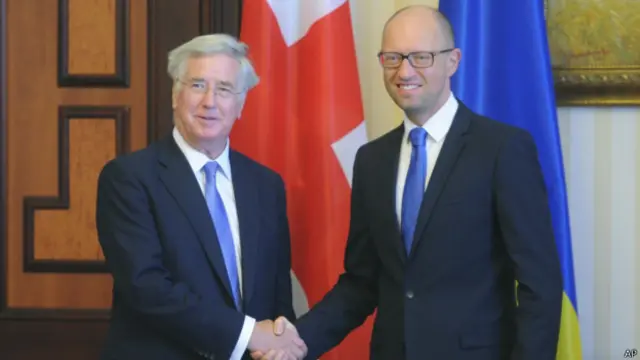 Майкл Фэллон и Арсений Яценюк