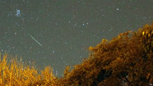 Registro das Perseidas em 2013, na Inglaterra | Foto: PA