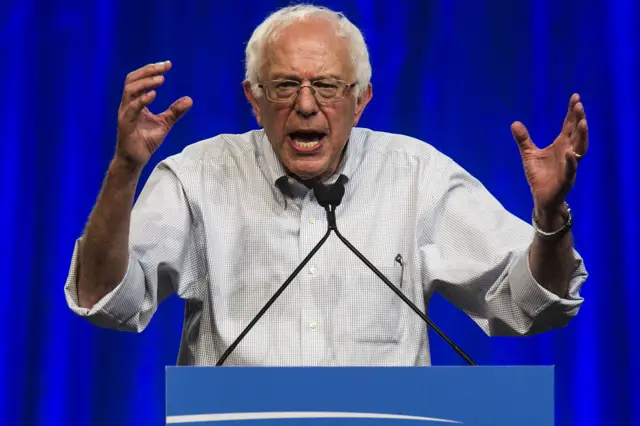 美国总统候选人伯尼·桑德斯