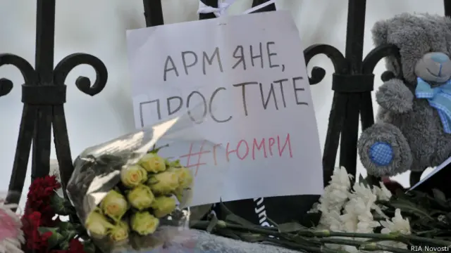 Акция памяти погибших в Гюмри