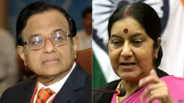 चिदम्बरम, सुषमा स्वराज