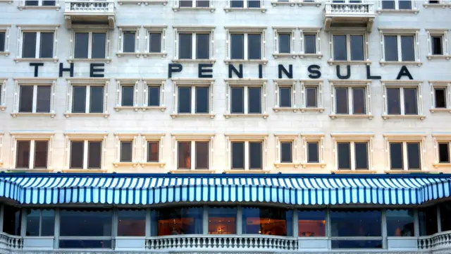 香港尖沙咀半島酒店（BBC中文網圖片9/8/2015）