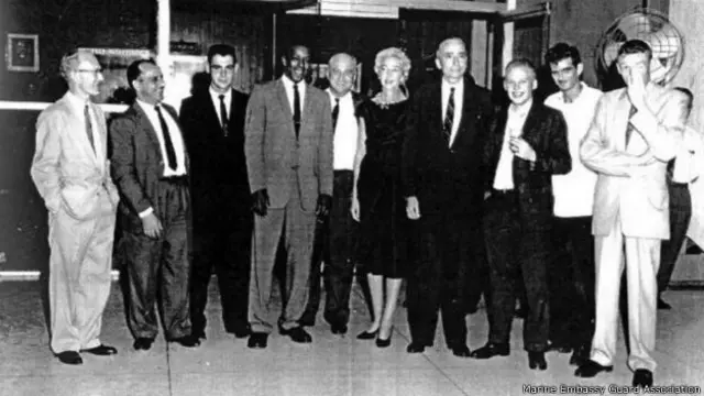 Un grupo de Marines en la embajada de EE.UU. en La Habana (1960).