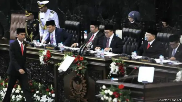 Presiden Jokowi menyebut Papua secara khusus pada pidatonya