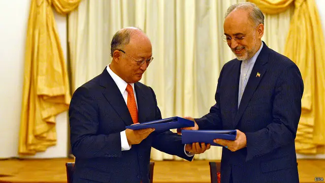 ایران و آژانس پیش از اعلام رسیدن طرف ها به توافق برجام، یک توافق دوجانبه برای حل و فصل موضوع پی ام دی امضا کردند